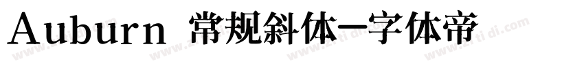 Auburn 常规斜体字体转换